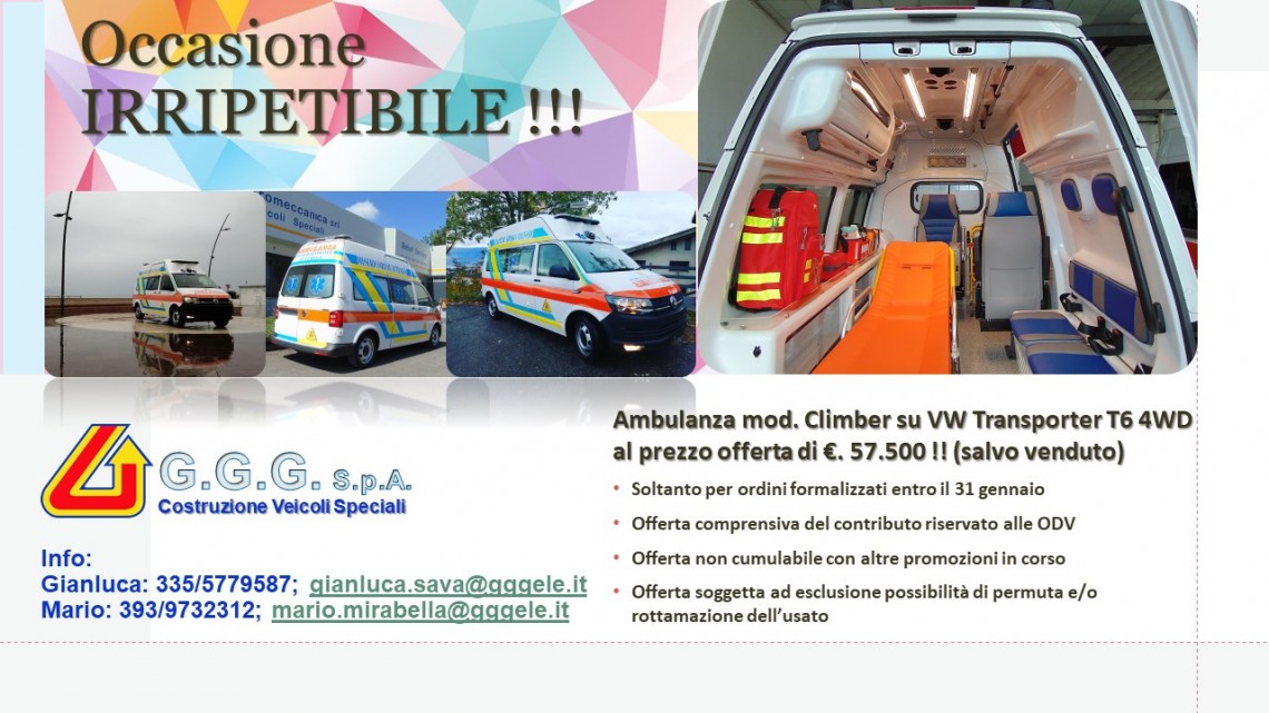 Ambulanza modello Climber in offerta !